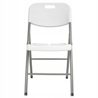 Zestaw Cateringowy Bankietowy Biały Ogrodowy Składany Stół 180 cm+6 Krzeseł