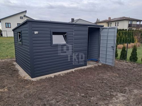 Schowek - domek ogrodowy 4x2m brama dwuskrzydłowa 2x okno TKD391 na Arena.pl