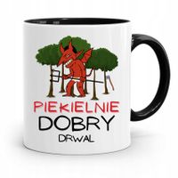 Dla Drwala Rębacza Kubek Czarny Prezent Urodziny Z Nadrukiem Ze Zdjęciem