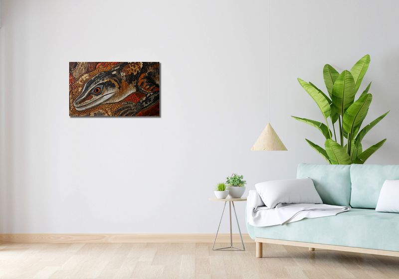 Obraz 70x40cm Oko Jaszczurki zdjęcie 2