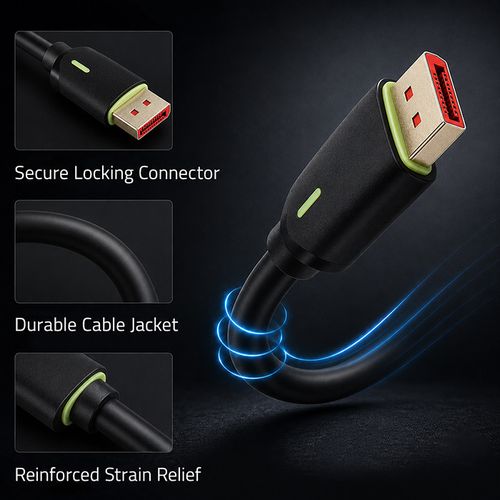 Qoltec Kabel DisplayPort 2.1 8K 0,5 m na Arena.pl