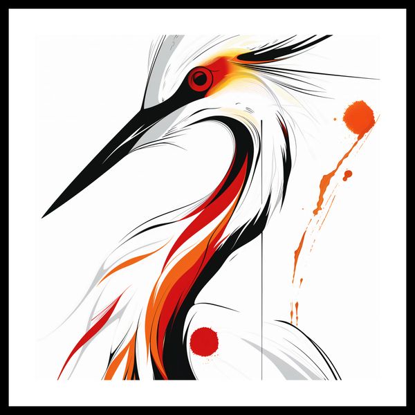 Plakat 40x40cm Bocian zdjęcie 3