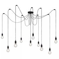 Wisząca lampa industrialna Fix Multiple pająk czarny