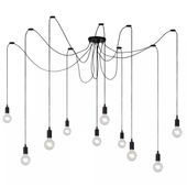 Wisząca lampa industrialna Fix Multiple pająk czarny