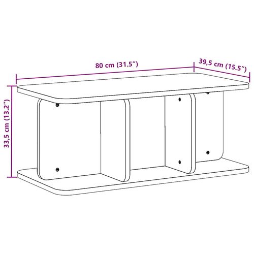 Stolik kawowy Woskowy brąz 80 x 39.5 x 33.5 cm na Arena.pl