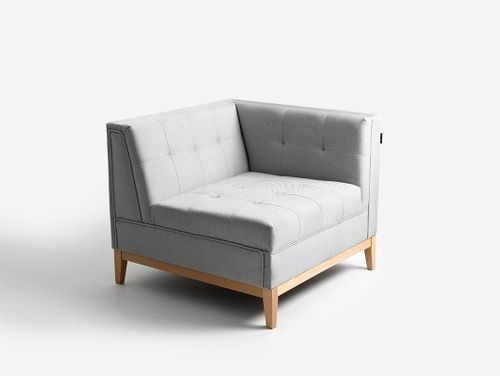Moduł sofy by-TOM 85/85 R - platynowy, sofa modułowa, meble modułowe na Arena.pl