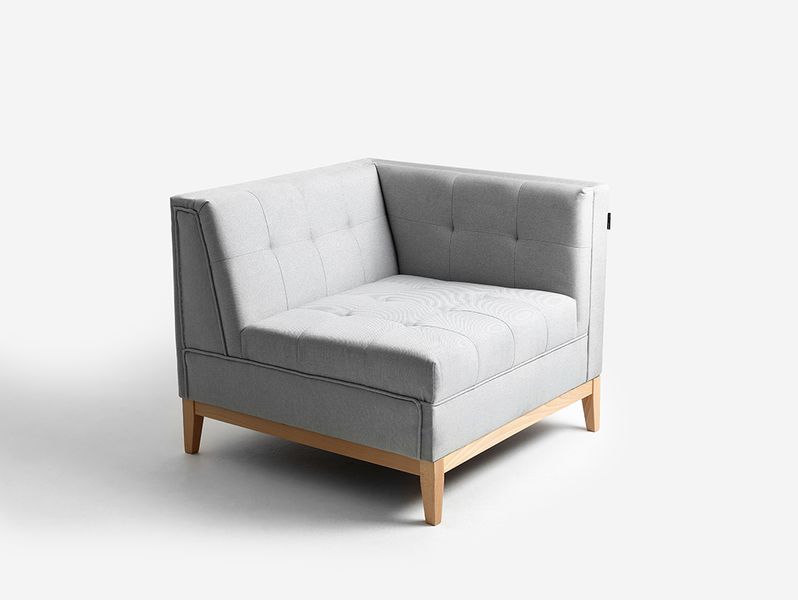 Moduł sofy by-TOM 85/85 R - platynowy, sofa modułowa, meble modułowe zdjęcie 1