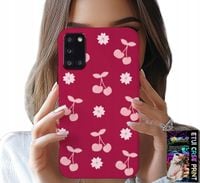 ETUI DO SAMSUNG GALAXY A31 - WISIENKI, WIŚNIE NA BORDOWYM TLE + FOLIA