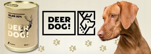 Mokra karma dla psa Deer Dog JELEŃ + MIĘTA puszka 400 G PREMIUM 93% MIĘSA na Arena.pl