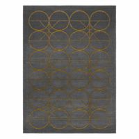 RUG/LU/ESTEMA/CIRCLES/GRAPHITE+GOLD/160x220