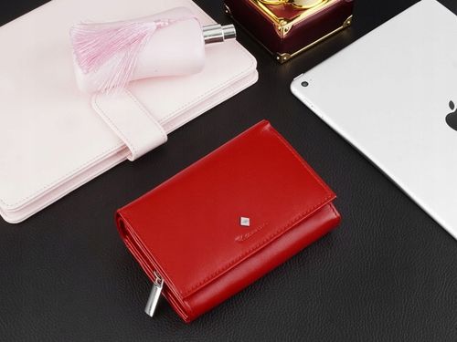 KOCHMANSKI portfel damski skórzany mały czerwony karty dokumenty pojemny na Arena.pl