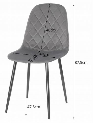 Krzesło ASTI - granat aksamit x 4 na Arena.pl