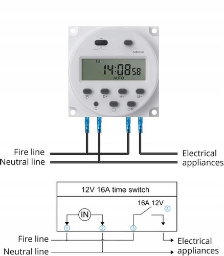 PROGRAMATOR CZASOWY WŁĄCZNIK TIMER WYŁĄCZNIK WODOODPORNĄ na Arena.pl
