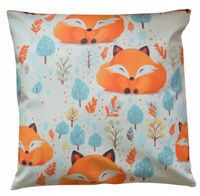 Poduszka poszewka dziecięca bawełna LIS LISKI zwierzęta las 40x40
