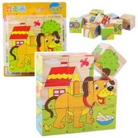 EDUKACYJNA UKŁADANKA KLOCKI ZWIERZĄT NA FARMIE