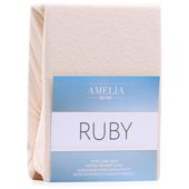 Prześcieradło Frotte Rubin z gumką J. beżowe 160x200 +30 cm AmeliaHome
