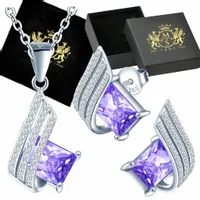 Mennica Świdnicka - Srebrny Komplet Cyrkonie Srebro Urodziny Prezent