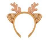 Opaska świąteczna Renifera z uszami jasna brązowa przebranie gadżet święta fotobudka