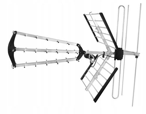 MOCNA ANTENA PASYWNA 4K 2w1 KIERUNKOWA DVB-T2 DIPOL FILTR LTE MUX 1-8 120KM na Arena.pl