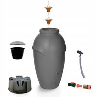 Zbiornik AQUACAN 210 l + łańcuch, podstawa | Grafit, Pojemność: 210 l, Wymiary 56x60x113 cm, Kolor Grafit, Waterform, Prosperplast