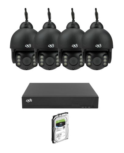 ZESTAW KAMER WIFI OBROTOWE 8Mp 4K MONITORING 4 KAMERY BEZPRZEWODOWE DVS 2TB na Arena.pl