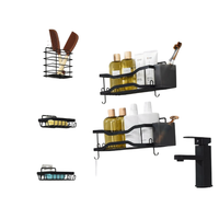 Półka Prysznicowa Bez Wiercenia Samoprzylepna Stal Nierdzewna 5 Sztuk