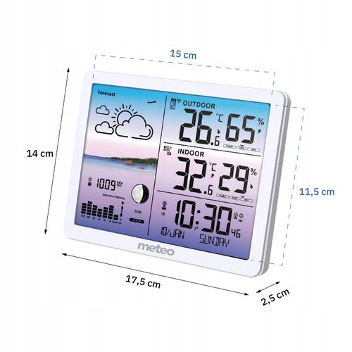 Stacja pogodowa METEO SP107 biała na Arena.pl
