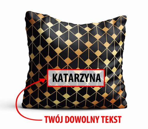 Poduszka Dekoracyjna GEOMETRYCZNA  z Twoim napisem G49 na Arena.pl