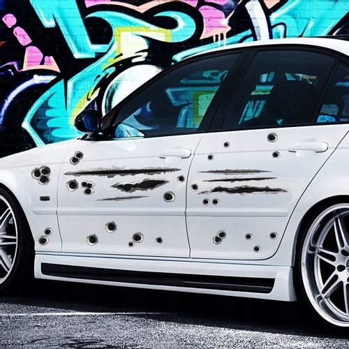 Naklejka Rysy Zaięcia rany na Auto Siekiera Zadrapanie Pazury Sznyty Blizny na Arena.pl