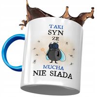 Kubek Błękitny Dla Syna Na Dzień Dziecka Prezent Z Nadrukiem Ze Zdjęciem