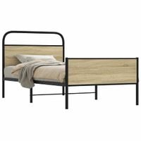 Łóżko bez materaca, 90x190 cm, dąb sonoma