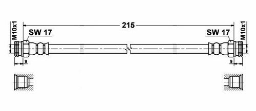 Opel Corsa D - Zestaw Przewodów Hamulcowych Teflonowych W Oplocie Stalowym na Arena.pl