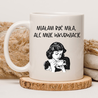 CHAMSKI KUBEK BEZ CENZURY | ŚMIESZNY PREZENT | DO PRACY BIURA DOMU | 330 ml