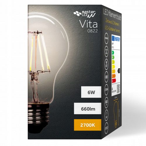ŻARÓWKA LED E27 FILAMENT EDISON RETRO OZDOBNA 6W zdjęcie 2