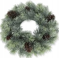 WIANEK STROIK SOSNOWY ŚWIERKOWY NA DRZWI STÓŁ ŚWIĄTECZNY Z SZYSZKAMI 9009PT