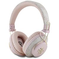 słuchawki nauszne guess bluetooth enc    metal 4g logo różowy