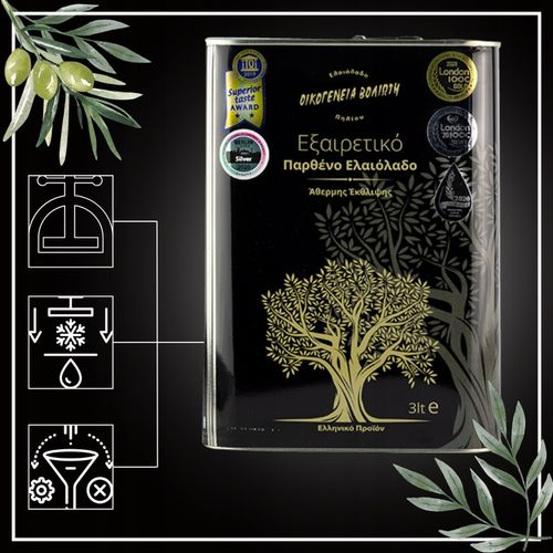 Oliwa z Oliwek GRECKA Extra Virgin 3l NIEFILTROWANA jakość ŚWIEŻY ZB. 24/25 na Arena.pl