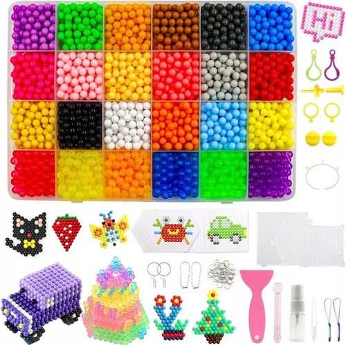 Koraliki Wodne Duży Zestaw do Tworzenia Bransoletek Biżuterii z Akcesoriami na Arena.pl