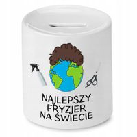 Skarbonka Fryzjerki Fryzjera Najlepszy Na Świecie Z Nadrukiem Ze Zdjęciem