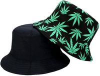 Czapka BUCKET HAT kapelusz RYBACKI dwustronny listki KR3_Listki