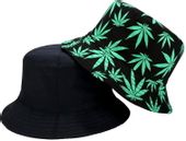 Czapka BUCKET HAT kapelusz RYBACKI dwustronny listki KR3_Listki