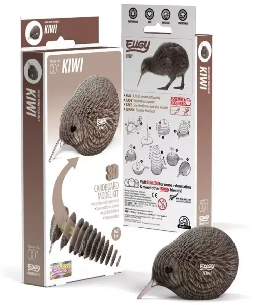 Ptak Kiwi Eugy. Eko Układanka 3D zdjęcie 1