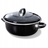 BK Holland Fortalit garnek z pokrywką emaliowany 24cm 2,5l indukcja gaz