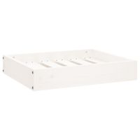 Legowisko dla psa, białe, 51,5x44x9 cm, lite drewno sosnowe