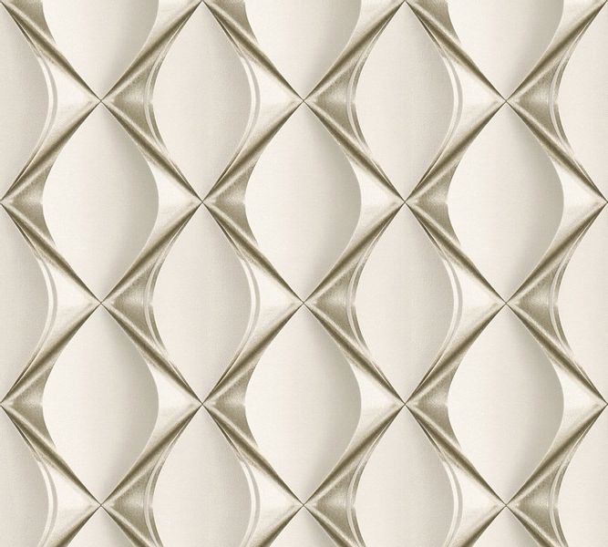 TAPETA WZÓR GEOMETRYCZNY 3D WINYLOWA NA FLIZELINIE zdjęcie 1