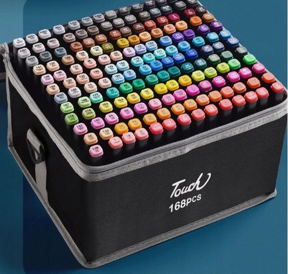 Dwustronne MARKERY PISAKI alkoholowe 168pcs (C024) zdjęcie 5