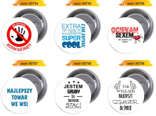 Przypinki buttony JESTEM SUPER FACETEM na Arena.pl