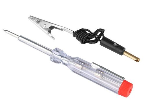 PRÓBNIK MIERNIK TESTER NAPIĘCIA PRĄDU PLASTIKOWY 6V - 24V IGŁA Z PRZEWODEM na Arena.pl