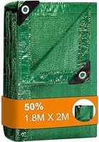 siatka zacieniająca ogrodowa 50% zielona 1.8x2m