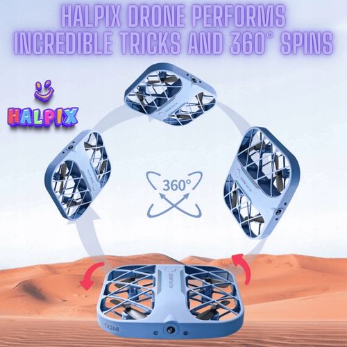 Trikowy mini dron Halpix zdalnie sterowany z kamerą 8K i Wi-Fi na Arena.pl